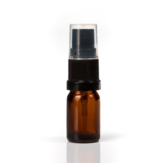 5ml Amber Glass Bottle with Fine Mist Spray Cap Euro