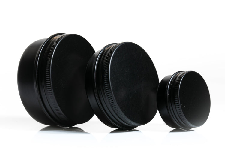 Black Aluminium Tins