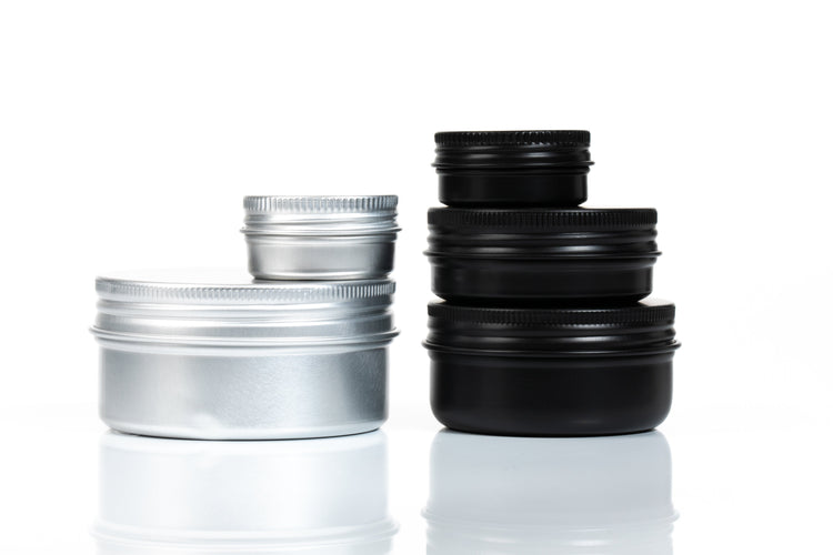 Silver Aluminium Tins