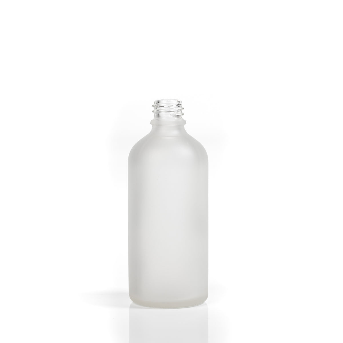 100ml Frosted Glass Bottle with No Cap Euro