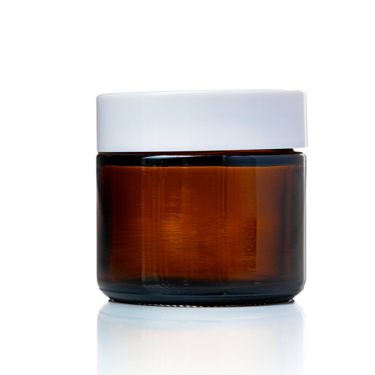 60g Amber Glass Jar with white lid