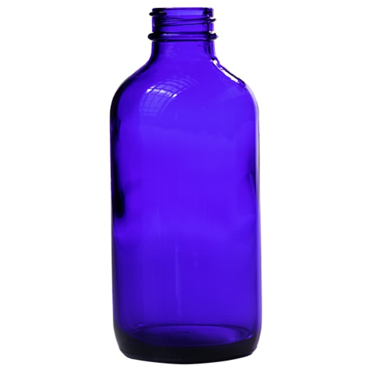 PetraPack 500ml Blue Boston Round Glass Bottle, no top fitted
