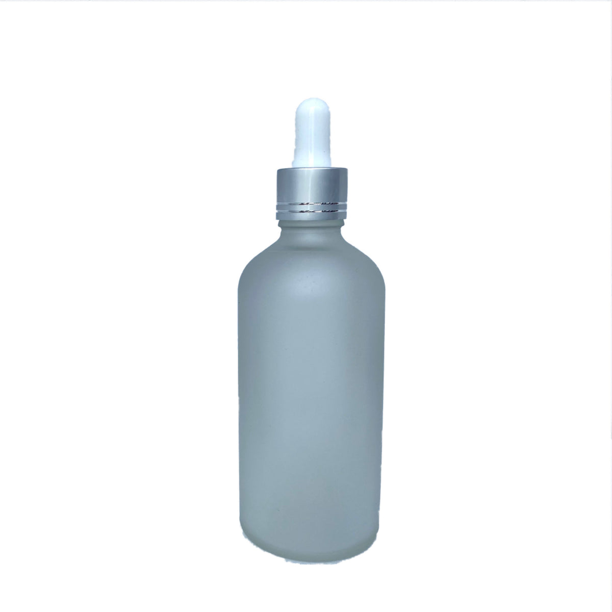 PetraPack 100ml Frosted Euro Glass Bottle with Silver Dropper