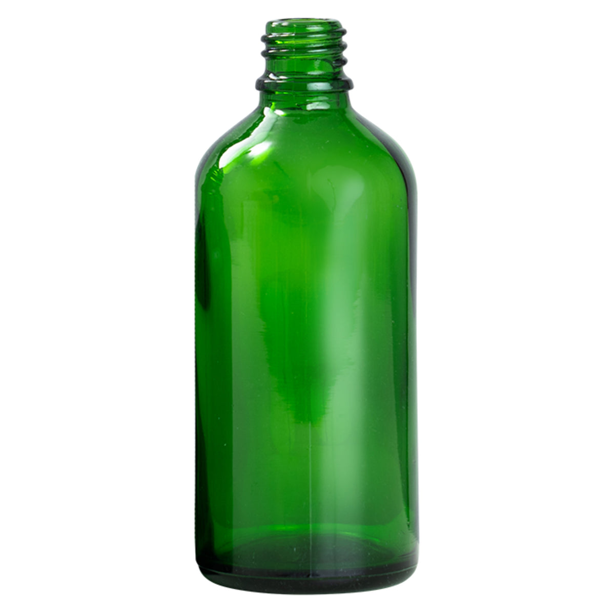 PetraPack 100ml Green Euro Glass Bottle, no top fitted