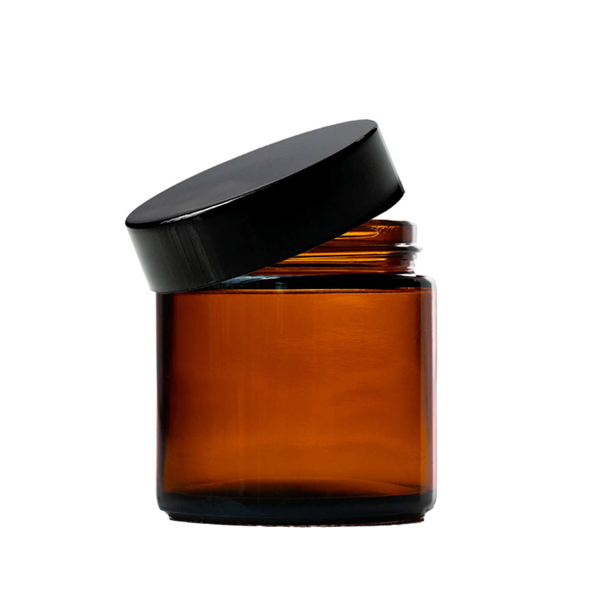 100ml Amber Glass Jar with Black Lid
