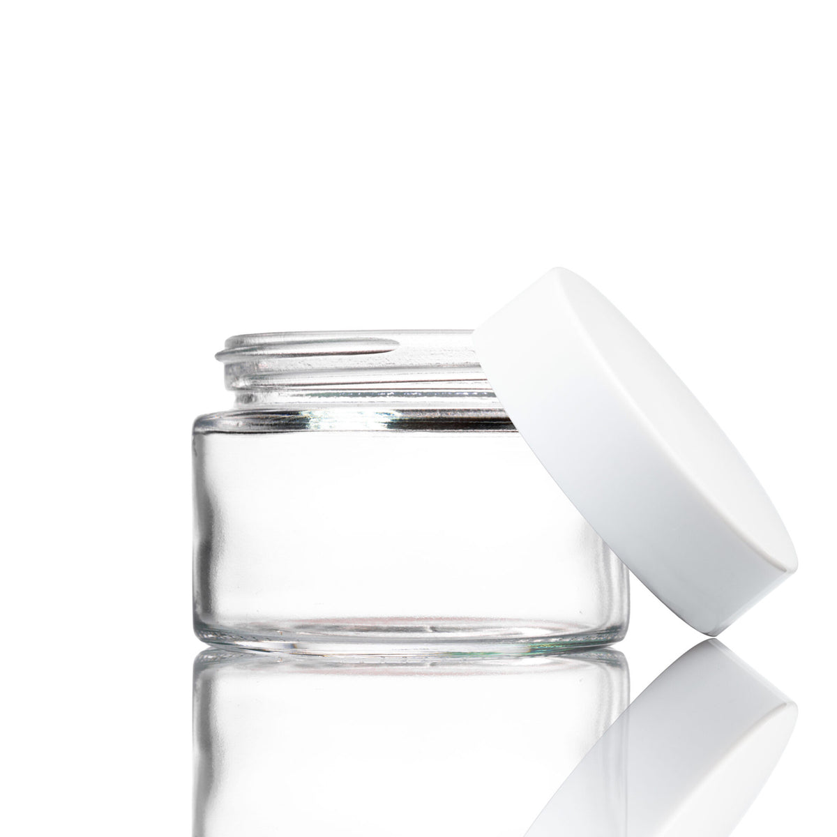 100ml Clear Glass Jar with White Lid