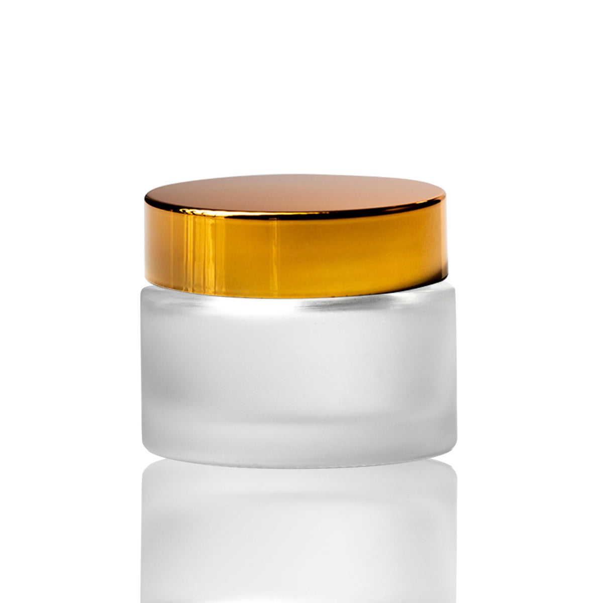 100ml Frosted Glass Jar with Gold Lid