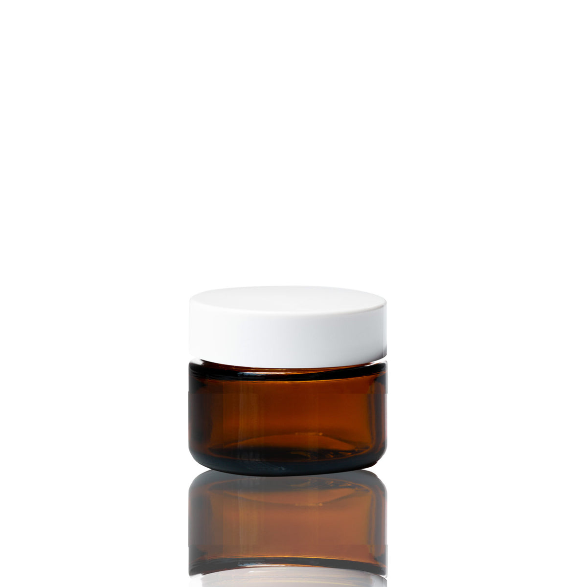 30ml White Glass Jar Lid