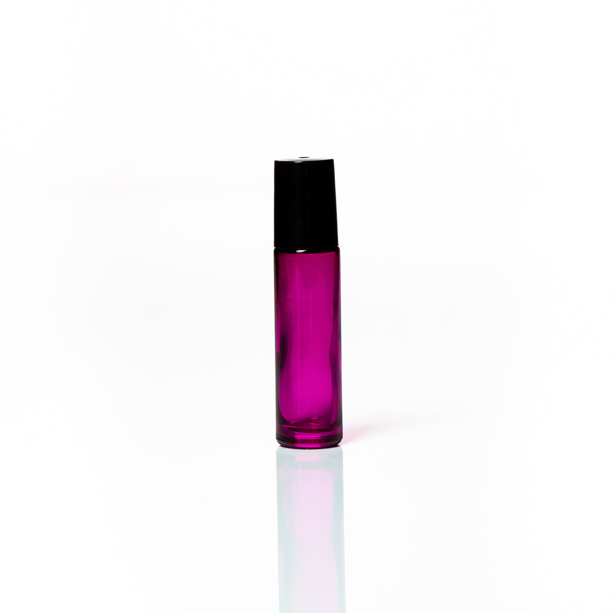 Petra 10ml Pink Glass Bottle with Rollerball with Black Lid