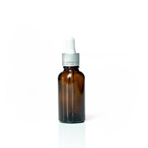 Euro 30ml Amber Glass with Silver Dropper Cap