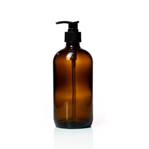 Boston 500ml Amber Pump Top Bottle