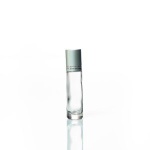 Petra 10ml Clear Glass Bottle with Roller Ball and Silver Cap
