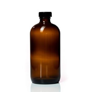 Boston 500ml Amber Bottle with Black Screw Cap