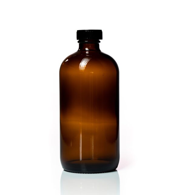 Boston 500ml Amber Bottle with Black Screw Cap