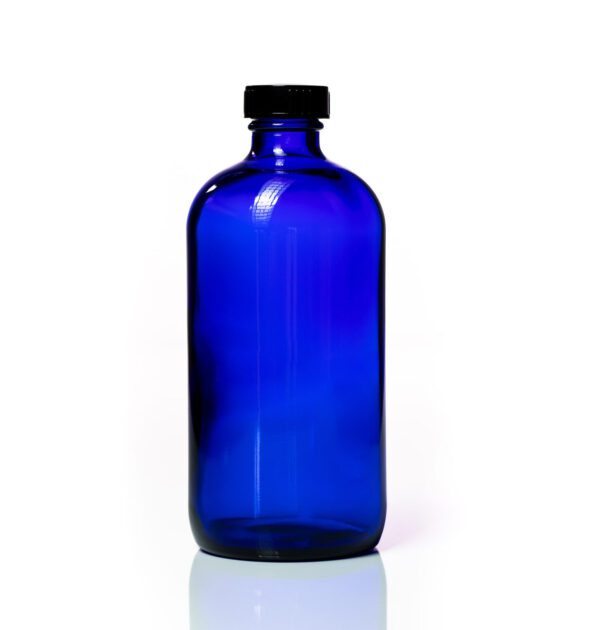 Boston 500ml Blue Bottle with Black Screw Cap