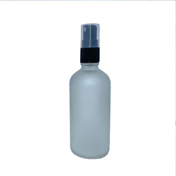 Euro 100ml Frosted Bottle - with Black Fine Mist Spray Top