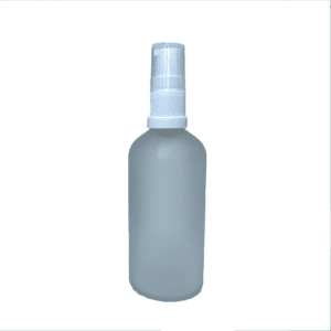 Euro 100ml Frosted Bottle with White Serum Pump Spray