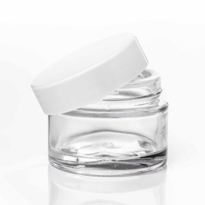 50ml clear glass cosmetic jar with lid