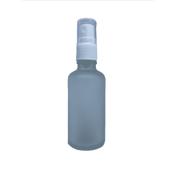 Euro 50ml Frosted Bottle with White Fine Mist Spray Top