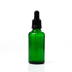 Euro 50ml Green Bottle with Black Tampertel Dropper