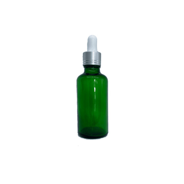 Euro 50ml Green Bottle with Silver Dropper