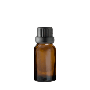 Euro 10ml Amber Bottle with Black Tamper Screw Cap
