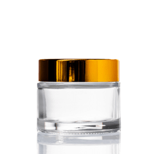 100ml Clear Glass Jar with Gold Lid