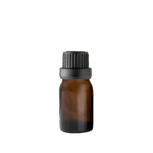 Euro 5ml Amber Bottle with Black Tamper Screw Cap