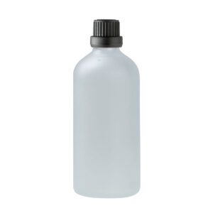 Euro 100ml Frosted Bottle with Black Tamper Screw Cap