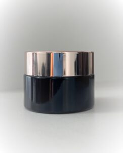 15ml Amber Glass Jar - with Rose Gold Lid