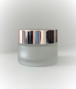 15ml Frosted Glass Jar - with Black Lid