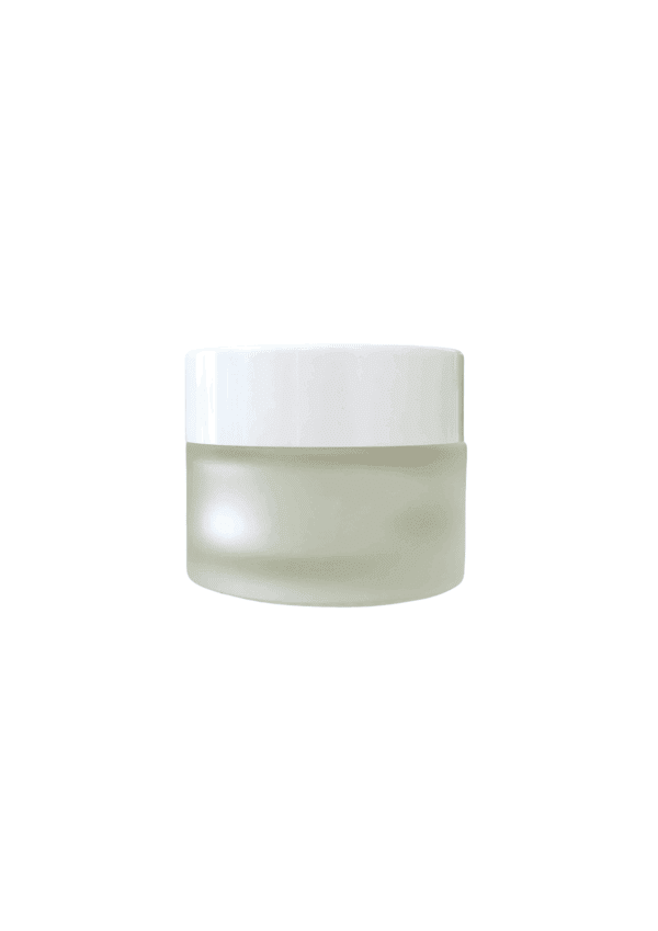 15ml frosted jar with white lid