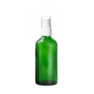 Euro 100ml Green Bottle - with White Fine Mist Spray Top