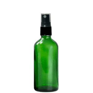 Euro 100ml Green Bottle - with Black Fine Mist Spray Top