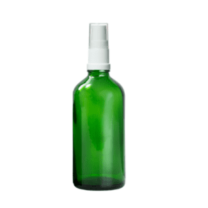 Euro 100ml Green Bottle with White Serum Pump Spray