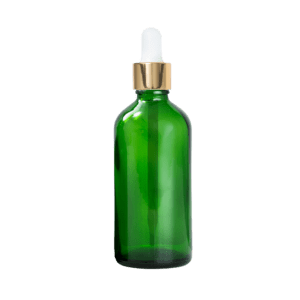 Euro 100ml Green Bottle with Gold Dropper