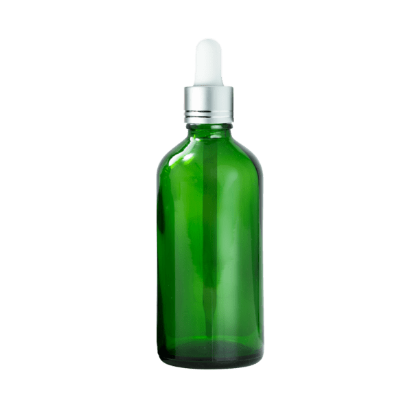 Euro 100ml Green Bottle with Silver Dropper
